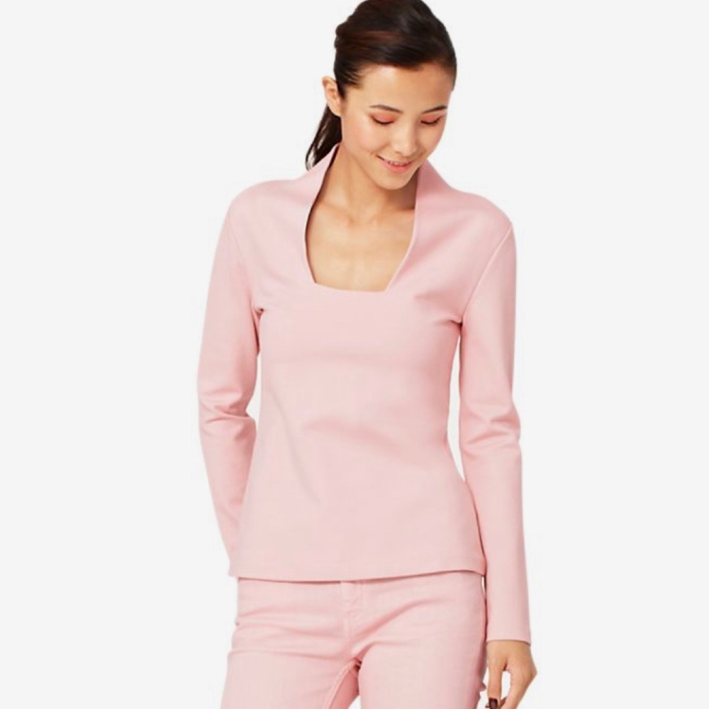 Kate Spade Saturday Square Neck Long Sleeve Blouse